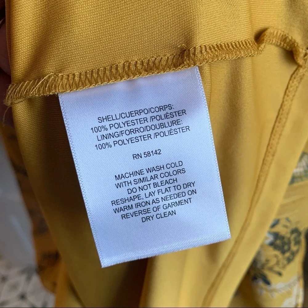 MAGGY LONDON | EUC Golden Yellow Boho Midi Dress 2
